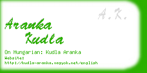 aranka kudla business card